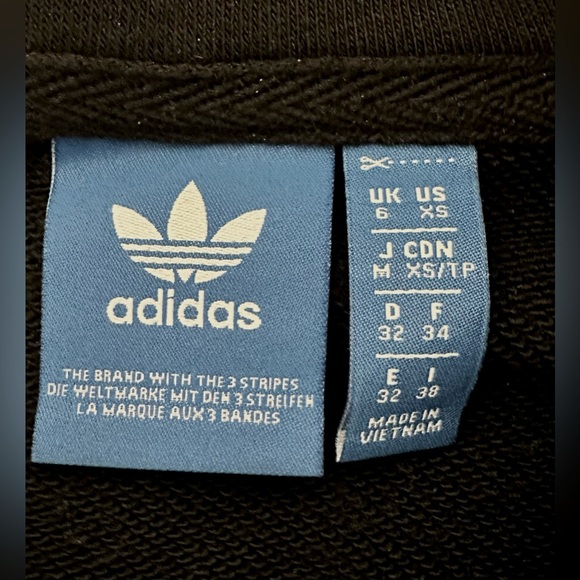 Adidas Originals Women’s Cropped Hoodie. Size: XS - Picture 3 of 3